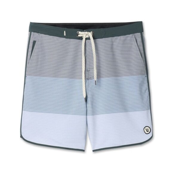 VUORI Cruise Boardshort Smoked Beryl Wave Stripe sz 32 Men's Swim Trunks Shorts - Picture 1 of 12